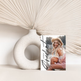 Anúncio Festa de formatura geométrica de foto terracotta