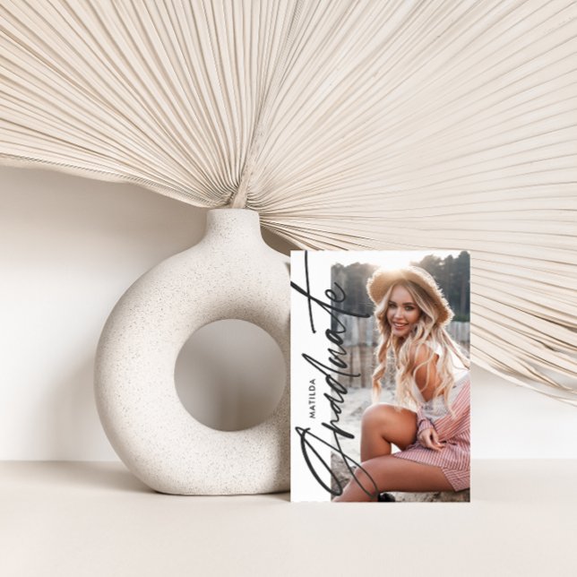 Anúncio Festa de formatura geométrica de foto terracotta (Criador carregado)