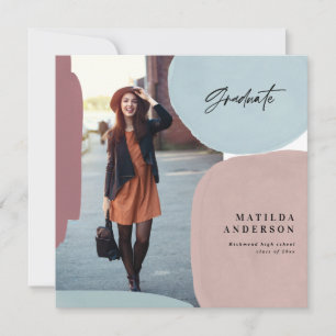 Anúncio festa de formatura multifoto colorida abstrato