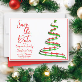 Anúncio Festa de Natal Salve a Data Árvore Contemporânea