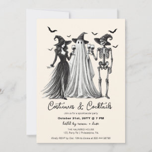 Anúncio Festas de Halloween e Cocktails