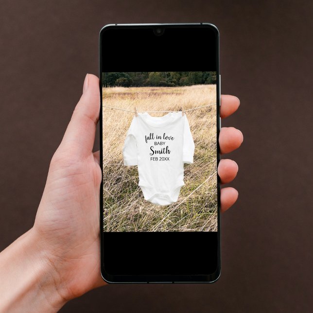 Anúncio Fim Corajoso Na Gravidez De Fotos Do Outono (fall in love pregnancy announcement photo card autumn pregnancy reveal)