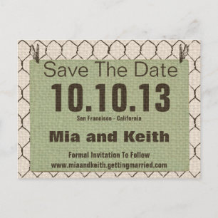 Anúncio Fio De Galinha, Burlap, Cartão Postal Vintage