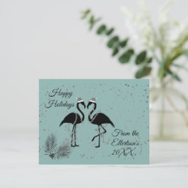 Anúncio Flamingos de Natal Personalizado Glitter