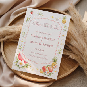 Anúncio Floral de Frutas Tropicais