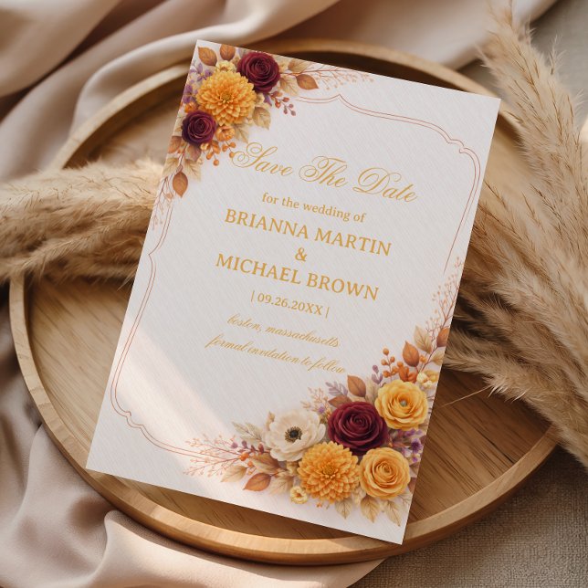 Anúncio Floral de Outono Quente (Criador carregado)