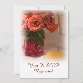 Anúncio floral de verão de casamento