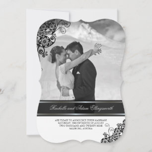 Anúncio floral do casamento da foto de Paisley do