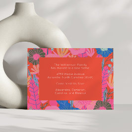 Anúncio Floral Vermelho na moda, Mudamos De Novo Movimento