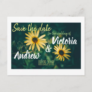 Anúncio Flores Amarelas Douradas Salve o Cartão Postal de 