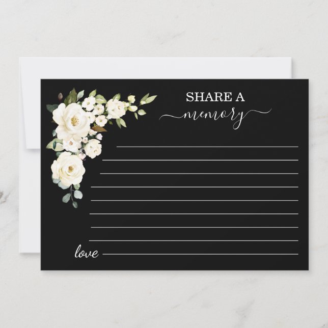 Anúncio Flores Brancas Pretas Compartilham uma Participaçã (Frente)