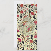 Flores EDEN E Aves Amarelo Negro Vermelho Amarelo