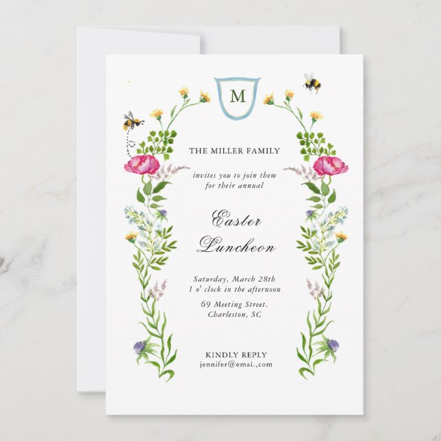 Anúncio Flores selvagens com Páscoa monográfica (Frente)