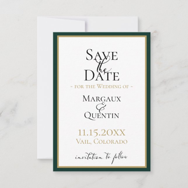 Anúncio Floresta Esmeralda Salvar a Data (Frente)