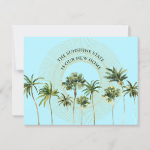 Anúncio Flórida Palm Trees Ouro Sun Novo Endereço