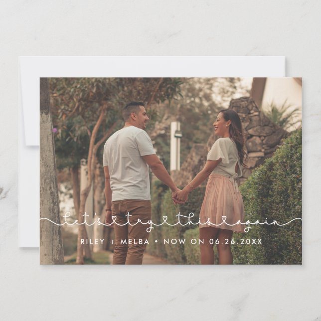 Anúncio Fonte de coração conectante fofa Vamos tentar nova (Frente)