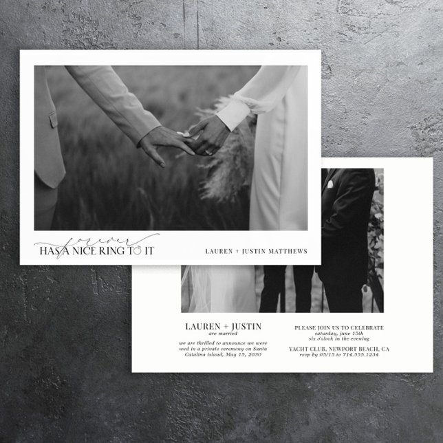 Anúncio Forever tem um belo casamento fotográfico Elegante (Criador carregado)