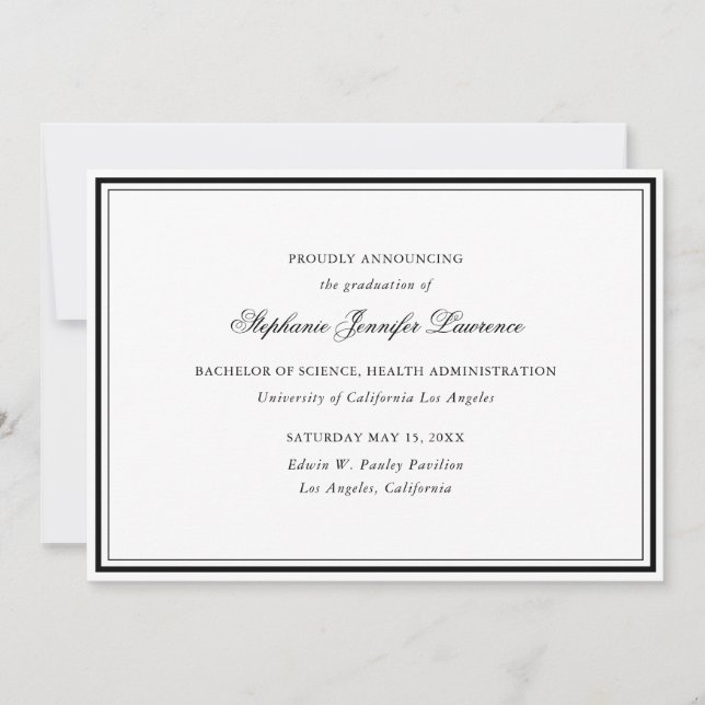 Anúncio formal de graduação (Frente)