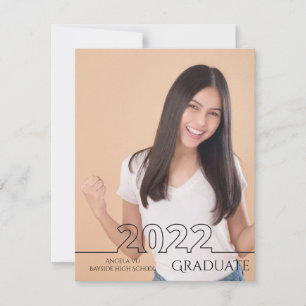 Anúncio formando 2022 Trendy Photo Modern Graduation (Gra