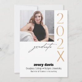 Anúncio Formando 202X Dourado Fundo Branco de Foto