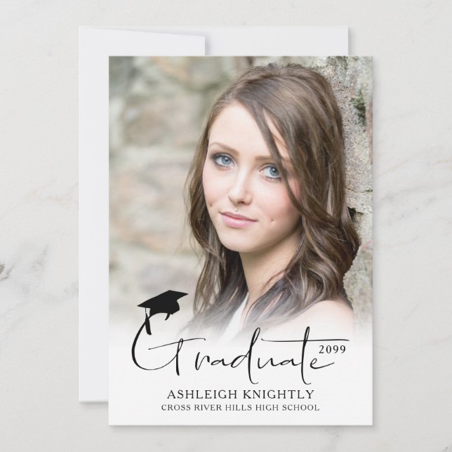 Anúncio Formando 2 Foto de Script Simples Moderno (Frente)