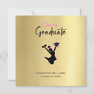 Anúncio Formando Afro-Americano Dourado