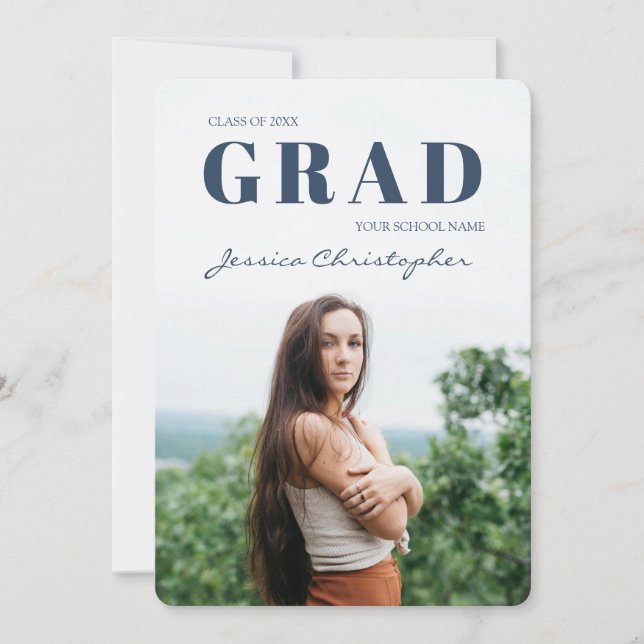 Anúncio Formando Contemporâneo 5 Graduação de Colagem de F (Frente)