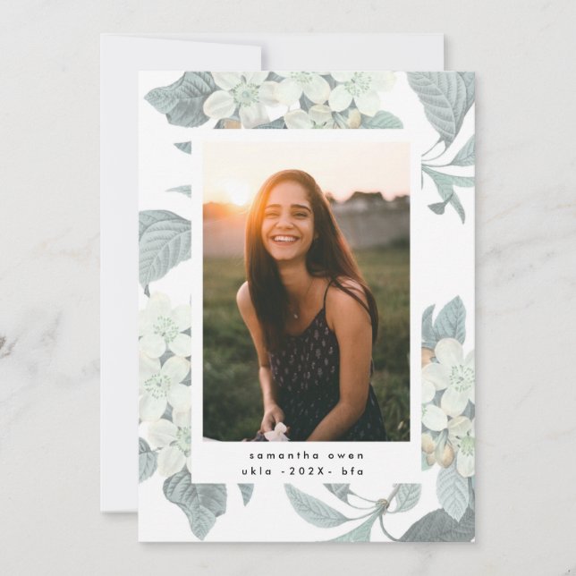 Anúncio Formando da Universidade de Fotografias com Flor B (Frente)