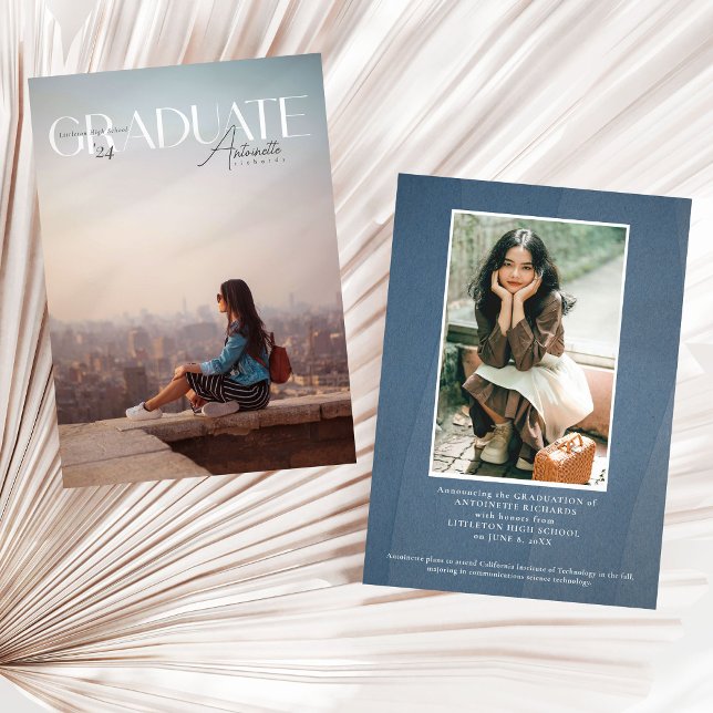 Anúncio Formando de Cobrir para Graduação da Revista 2024 (Magazine Graduation announcement full photo )