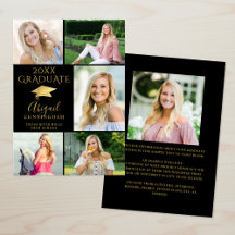 Formando de Colagem de Fotografias Dourada 6 Elega