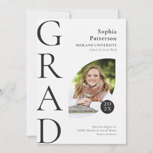 Anúncio Formando de faculdade, foto em preto-e-branco