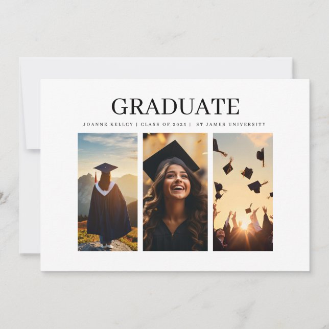 Anúncio Formando de Foto Clássico da Universidade Universi (Frente)