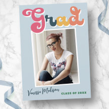 Formando de Foto do Boho de Vintagem Azul do Estil