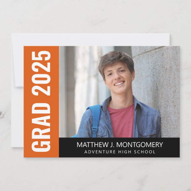 Anúncio Formando de Fotografia de Script Branco Preto Lara (Frente)