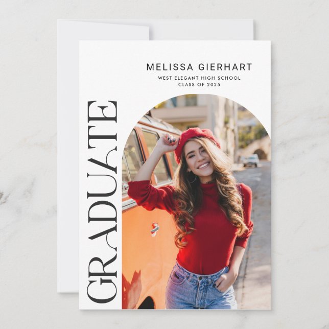 Anúncio Formando de Graduação Elegante - 2025 College (Frente)