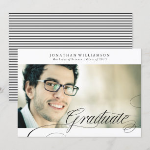 Anúncio Formando de Script Elegante Formal Clássico