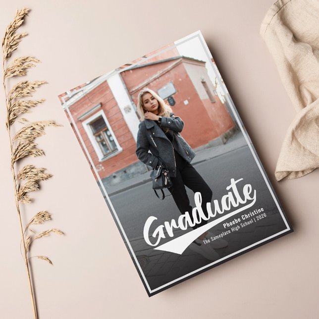 Anúncio Formando de Segundo grau de Graduação 2025 (Class of 2025 Graduation Photo Announcement)