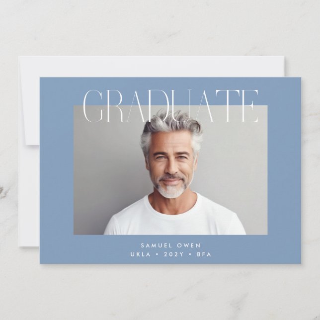 Anúncio Formando do Designer Moderno com Dois Graduação de (Frente)