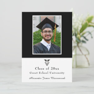 Anúncio Formando Médico Minimalista Branco preto