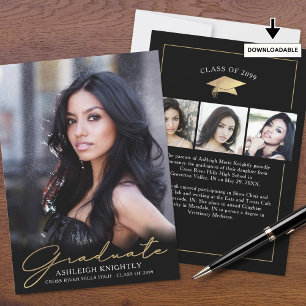 Anúncio Formando Moderno 4 Fotos Script Preto Dourado