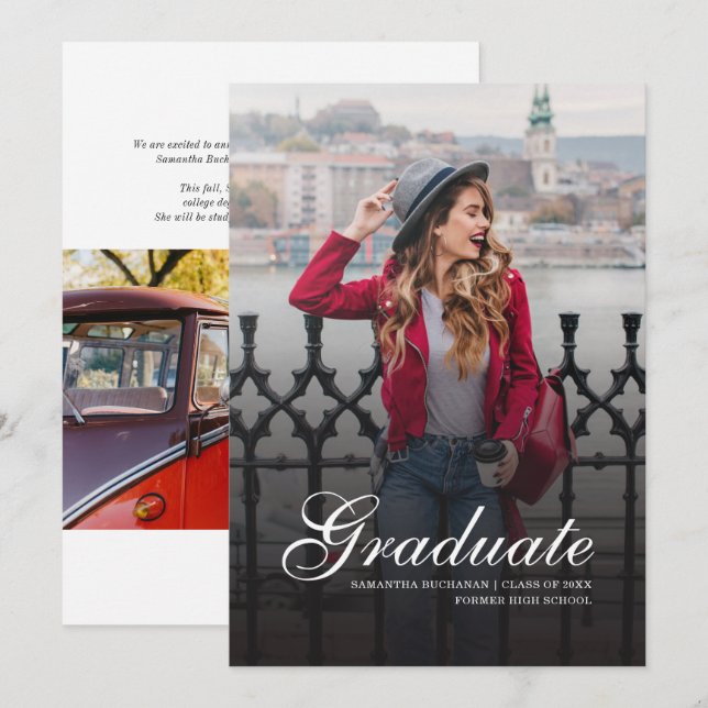 Anúncio Formando Moderno de Graduação 2025 Fotos (Frente/Verso)