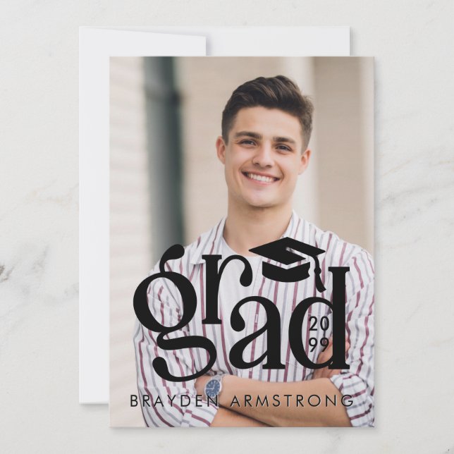 Anúncio Formando Moderno Tipo 2 Fotos Sobreposição Preta (Frente)