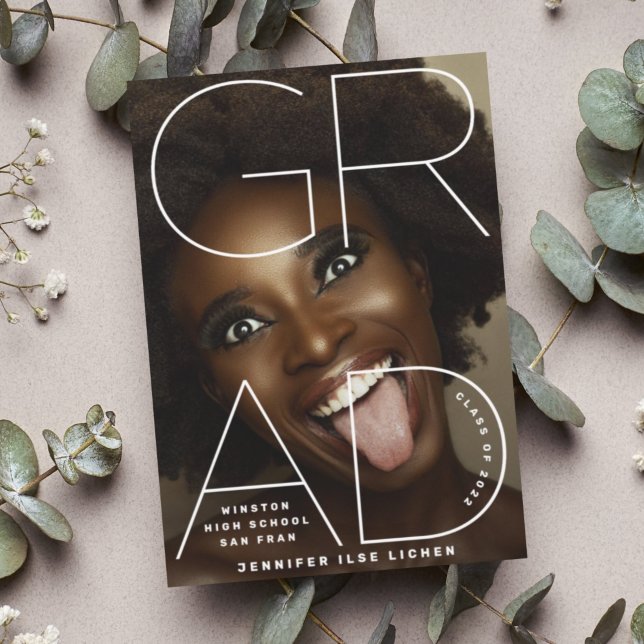 Anúncio FORMANDO segundo grau | White Modern Photo text sc (Criador carregado)