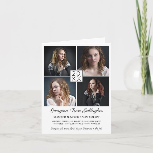 Anúncio Formando Simples de Colagem de Fotos Moderna de Gr (Frente)