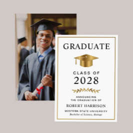 Anúncio Formandos de Formando Dourado Elegante