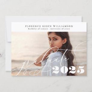 Anúncio Formandos Personalizável de Fotografia de Caligraf