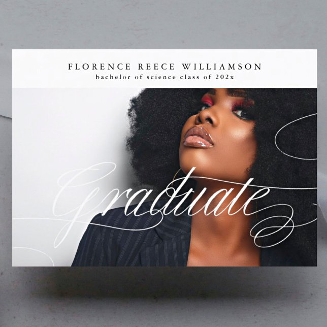 Anúncio Formandos Personalizável de Fotografia de Caligraf (Criador carregado)