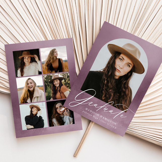 Anúncio Formatação Fotográfica Dusty Purple Watercolor Arc (Criador carregado)