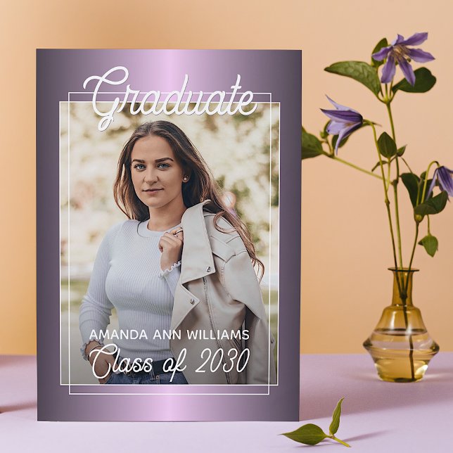 Anúncio Formatação Violeta Rosa Rosa Cinza Faux Glossy (Criador carregado)