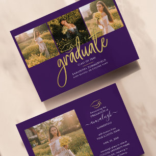 Anúncio Formatura 2026 Fotos de Formatura Script Roxo